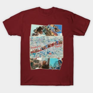 Greetings from Manchester in England Vintage style retro souvenir T-Shirt